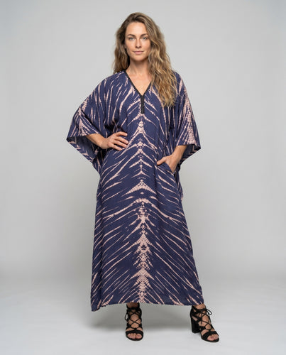 Damen Eleganter Kaftan mit asymmetrischem Saum und raffinierten Ärmelweiten R&B