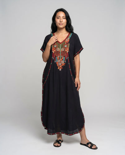 Damen Eleganter Strandkaftan mit kunstvollen Verzierungen R&B