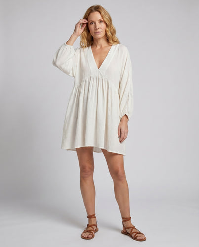 Damen Freizeitkleid mit lockerer Passform und elegantem V-Ausschnitt R&B