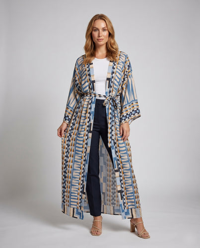 Damen Kaftan aus hochwertiger Baumwolle mit traditionellem Muster R&B