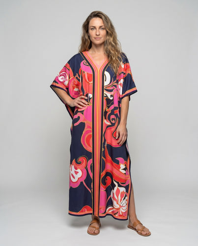 Damen Kaftan mit exquisiten Mustern und lockerer Passform R&B