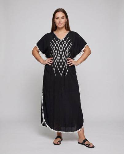 Damen Kaftan mit kunstvollem gewebtem Muster R&B