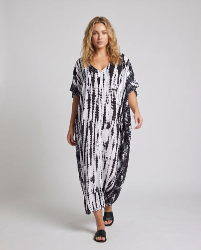 Damen Kaftan mit modernem Batikmuster R&B