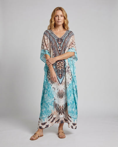 Damen Kaftan mit V-Ausschnitt und A-Line Schnitt R&B