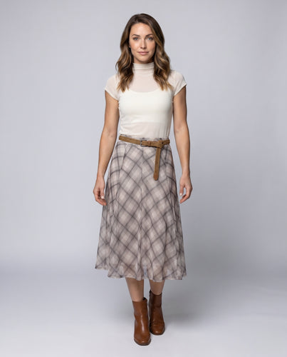 Damen nan semi-transparentes Stehkragen-Feinstricktop mit kurzen Cap-Ärmeln und figurnahem Schnitt