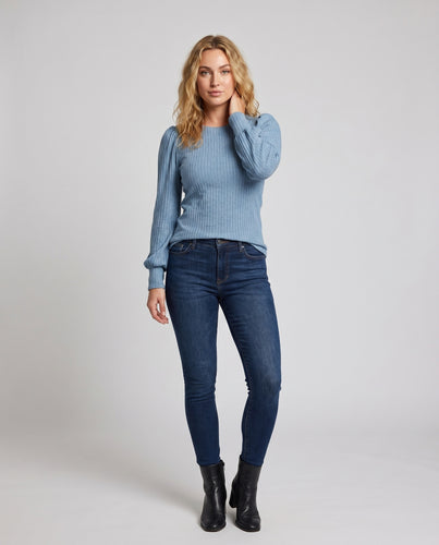 Damen Stylischer Pullover mit Puffärmeln