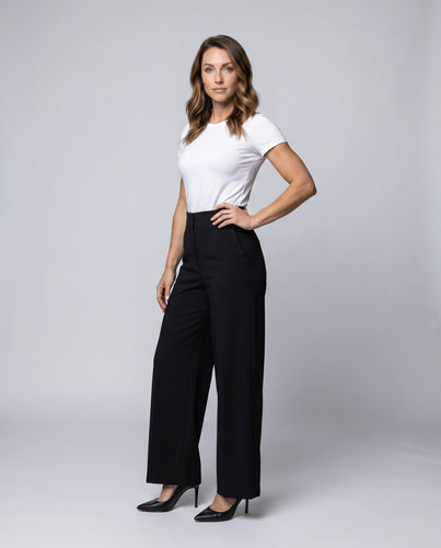Damen Weite Palazzo-Hose mit eleganter Schnittführung
