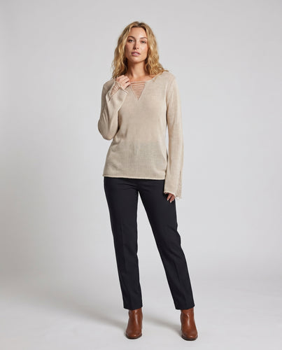 Damen Oversize Strickpullover mit raffinierten Details