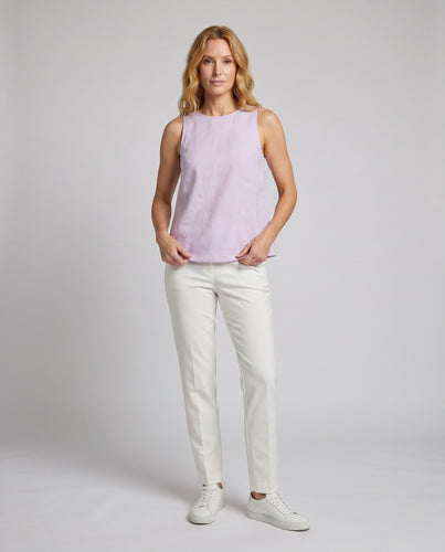 Damen ärmelloses Top mit elegantem Schnitt und praktischen Knopfdetails