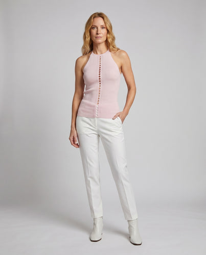 Damen ärmelloses Top mit Knopfdetails