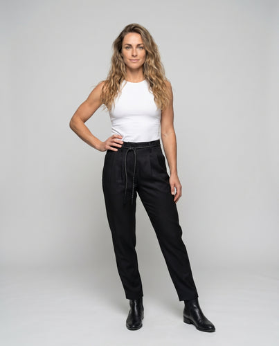 Damen elegante Leinenhose