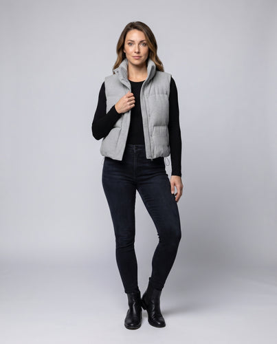 Damen Oversized Steppweste