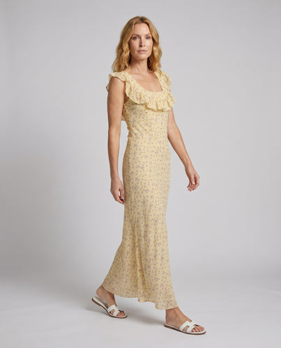 Damen Sommerliches Maxikleid mit verspielten Rüschendetails