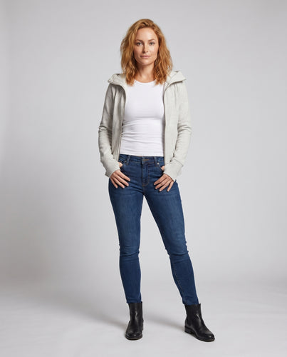 Damen sportliche Sweatjacke mit elegantem Reißverschluss und praktischen Taschen
