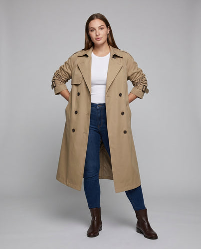 Damen Trenchcoat mit klassischem Schnitt und eleganten Details
