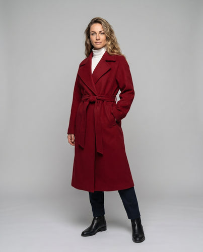 Damen Übergroßer Wollmantel mit elegantem Schnitt und praktischen Taschen