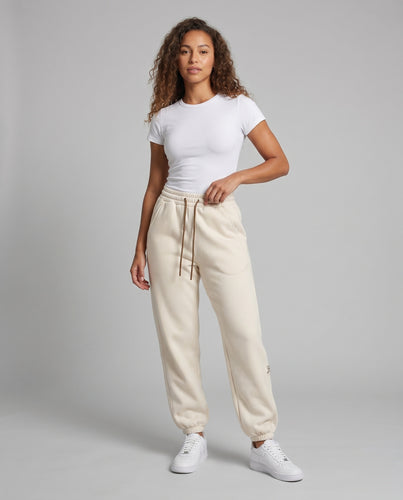 Damen Sportliche Fleece-Hose mit elastischem Bund und seitlichen Taschen