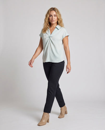 Damen elegante Bluse mit zeitloser Knotendetails