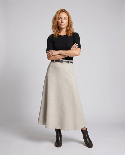 Damen Eleganter A-Linien-Rock mit abnehmbarem Taillengürtel