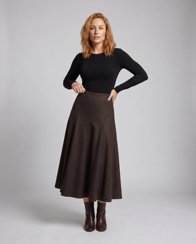 Damen Eleganter A-Linien Rock mit fließendem Schnitt