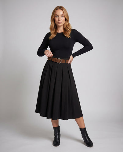 Damen Eleganter plissierter Rock aus hochwertigem Material