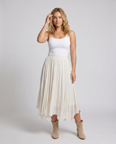 Damen Luftiger Maxirock mit eleganten Falten