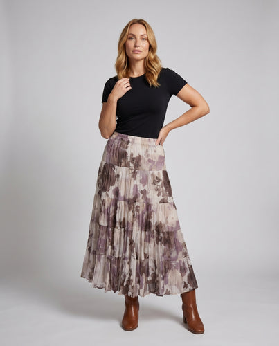 Damen Maxi-Rock mit blumigem Design