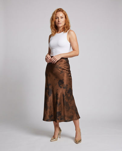 Damen Maxirock mit elegantem A-Linien Schnitt und luxuriöser Satin-Oberfläche