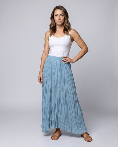 Damen Maxirock mit plissiertem Design von