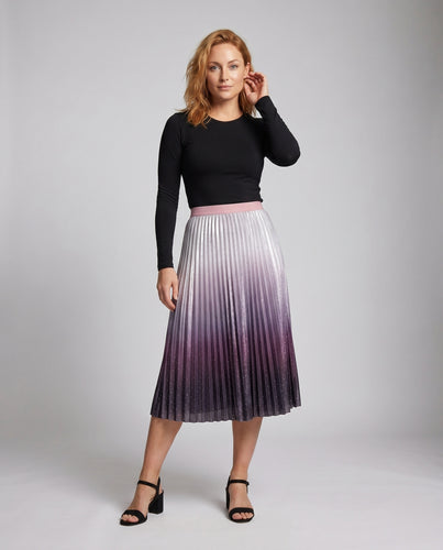 Damen Plissierter Maxirock mit Glitzerdetails