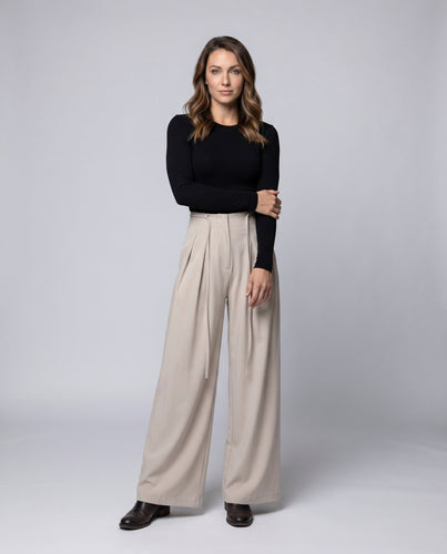 Damen Weit geschnittene Culotte mit tailliertem Bund und praktischen Taschen