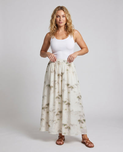 Damen Weite Sommerhose mit floralem Muster und elastischem Bund
