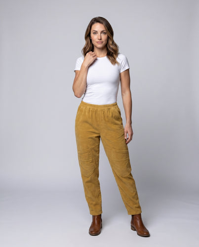 Damen Cord-Haremshose mit weichem Tragegefühl und praktischen Taschen