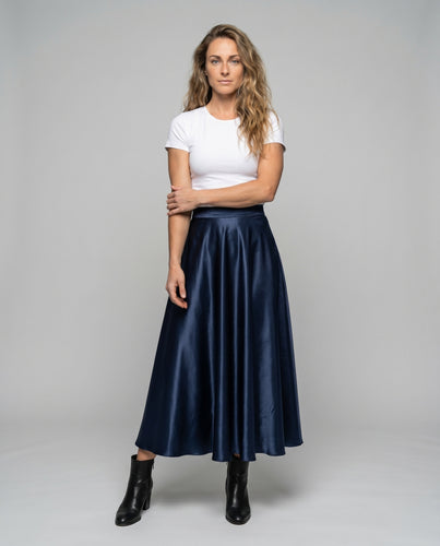 Damen Eleganter Maxirock aus Satin
