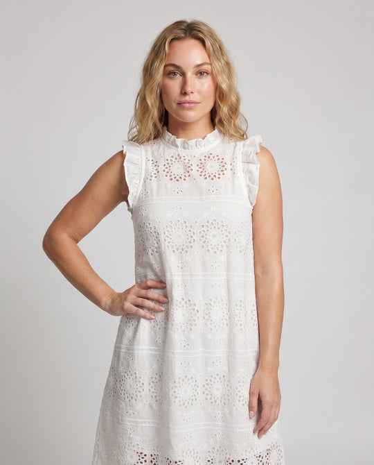 Damen elegantes Maxikleid mit eleganten Rüschen und ausgestelltem Schnitt