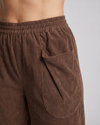 Damen lässige und bequeme Cordhose mit weitem Schnitt