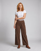 Damen lässige und bequeme Cordhose mit weitem Schnitt