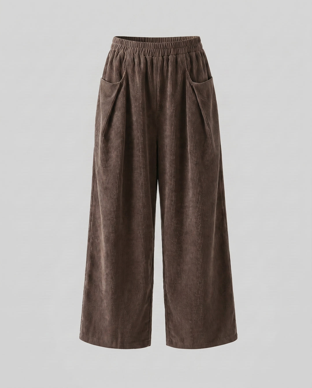 Damen lässige und bequeme Cordhose mit weitem Schnitt