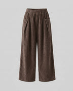 Damen lässige und bequeme Cordhose mit weitem Schnitt