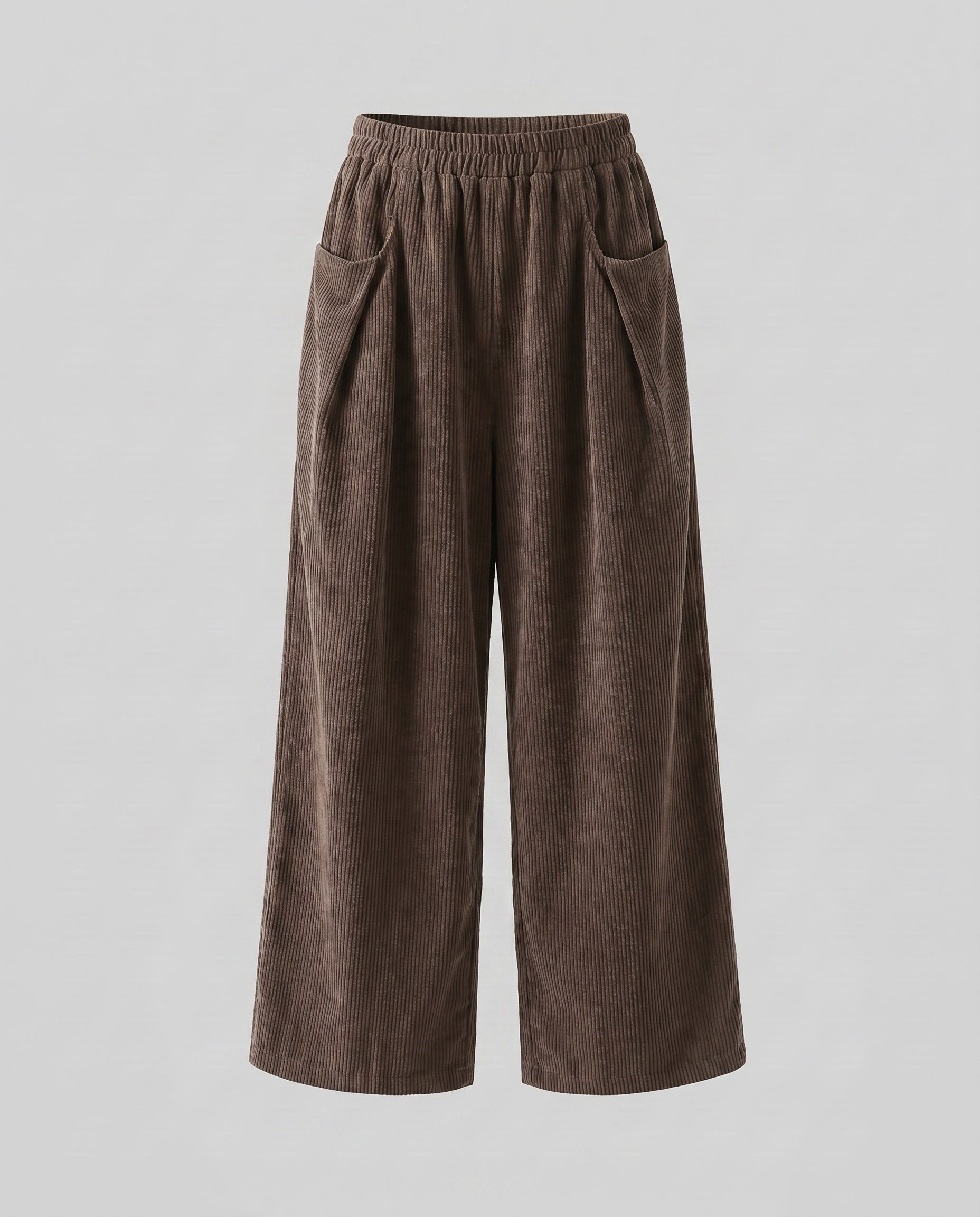 Damen lässige und bequeme Cordhose mit weitem Schnitt