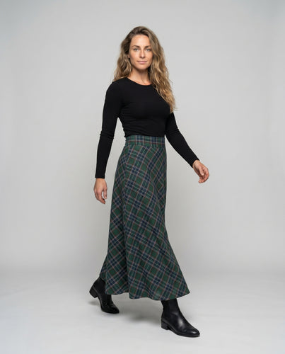 Damen Maxirock im klassischen Karo-Design