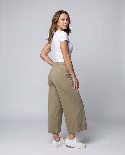 Damen Weite Jersey-Hosen mit elastischem Bund und lässigem Design