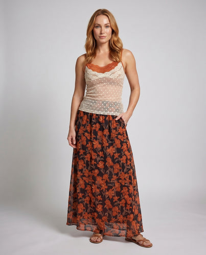 Damen Elegantes Maxiröcke mit floralem Muster