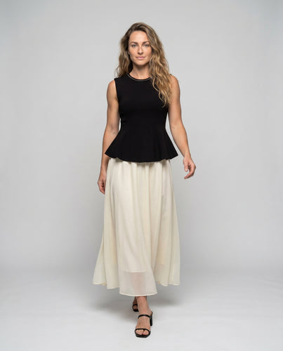Damen Langes Kleid mit elegantem Wasserfall-Saum