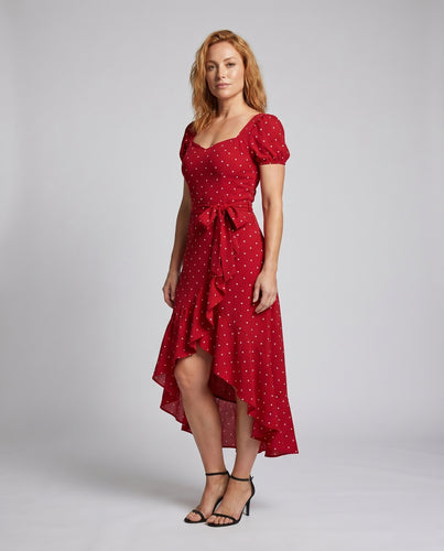 Damen Luftig verspielt geschnittenes Sommerkleid mit asymmetrischem Saum
