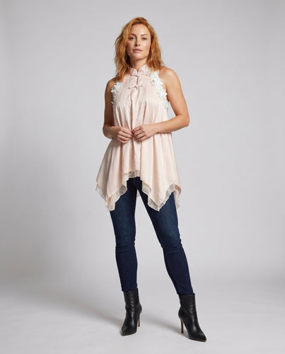 Damen luftige Bluse mit eleganten Chiffon-Details