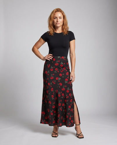 Damen luftiger Rock mit floralen Mustern
