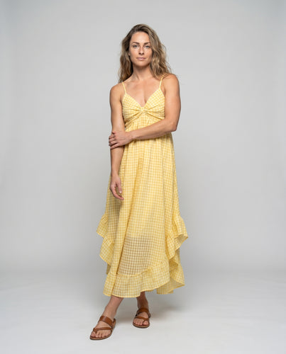 Damen Maxikleid mit raffinierten Details