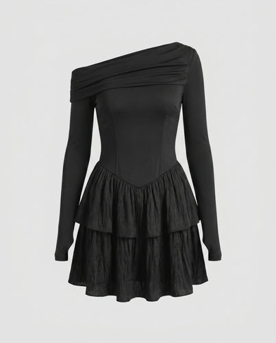 Damen Off-Shoulder Minikleid mit Rüschendetails und elegantem Schnitt