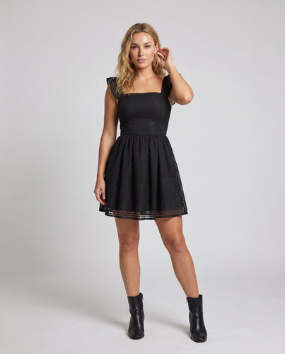 Damen Midikleid mit Rüschenärmel und elegantem Schnitt